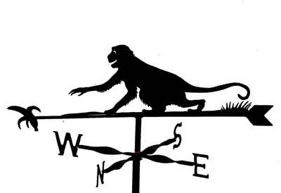 Monkey weather vane